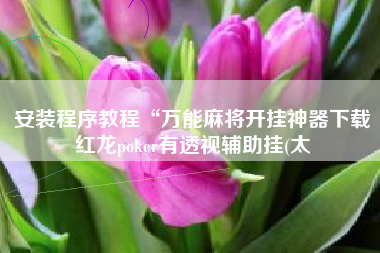 安装程序教程“万能麻将开挂神器下载红龙poker有透视辅助挂(太