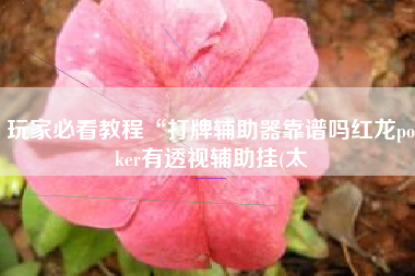 玩家必看教程“打牌辅助器靠谱吗红龙poker有透视辅助挂(太