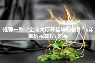 推荐一款“金龙大厅开挂辅助软件”(详细透视教程)-知乎