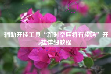 辅助开挂工具“新时空麻将有挂吗”开挂详细教程