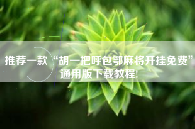 推荐一款“胡一把呼包鄂麻将开挂免费”通用版下载教程!