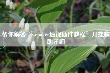 帮你解答“wepoker透视插件教程”开挂辅助详细