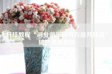 开挂教程“河北微乐麻将万能开挂器	”辅助透视教程