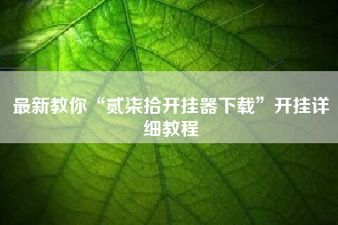 最新教你“贰柒拾开挂器下载	”开挂详细教程