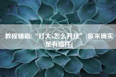 教程辅助!“打大a怎么开挂”(原来确实是有插件)