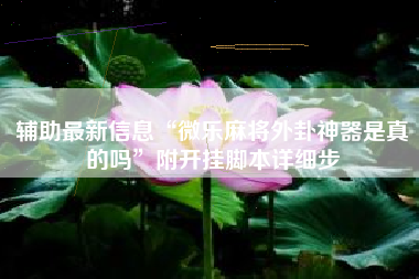 辅助最新信息“微乐麻将外卦神器是真的吗”附开挂脚本详细步