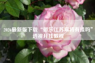 2026最新版下载“微乐江苏麻将有挂吗”透视开挂教程