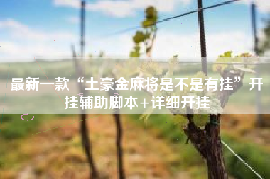 最新一款“土豪金麻将是不是有挂”开挂辅助脚本+详细开挂