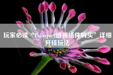 玩家必读“Pokerrrr2透视插件购买”详细开挂玩法