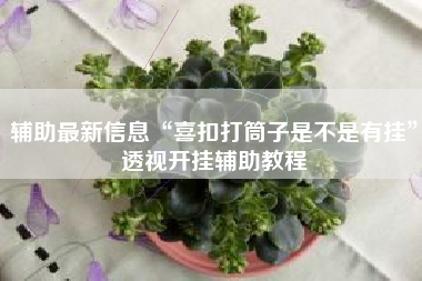 辅助最新信息“喜扣打筒子是不是有挂	”透视开挂辅助教程
