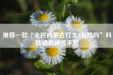 推荐一款“全民内蒙古打大A有挂吗”科技辅助神器手机
