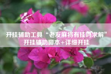 开挂辅助工具“老友麻将有挂吗求解	”开挂辅助脚本+详细开挂