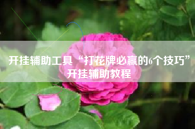 开挂辅助工具“打花牌必赢的6个技巧”开挂辅助教程