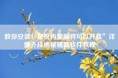 教你安装“星悦内蒙麻将可以开挂”详细外挂透视辅助软件教程 教你安装“星悦内蒙麻将可以开挂”详细外挂透视辅助软件教程