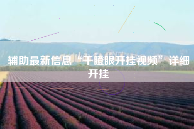 辅助最新信息“干瞪眼开挂视频”详细开挂 辅助最新信息“干瞪眼开挂视频”详细开挂
