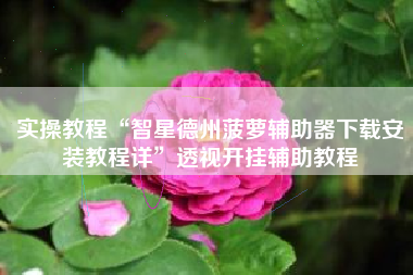 实操教程“智星德州菠萝辅助器下载安装教程详”透视开挂辅助教程 实操教程“智星德州菠萝辅助器下载安装教程详”透视开挂辅助教程