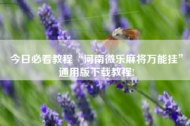 今日必看教程“河南微乐麻将万能挂	”通用版下载教程!