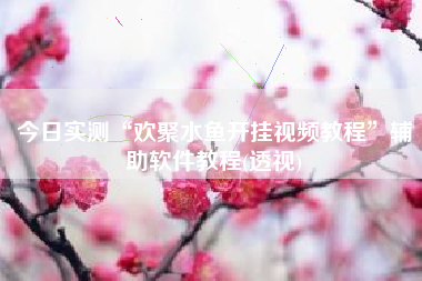 今日实测“欢聚水鱼开挂视频教程”辅助软件教程(透视)