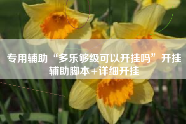 专用辅助“多乐够级可以开挂吗”开挂辅助脚本+详细开挂