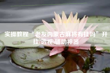 实操教程“老友内蒙古麻将有挂吗”开挂(透视)辅助神器