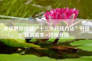 必学教你安装“十三水开挂方法”开挂辅助脚本+详细开挂