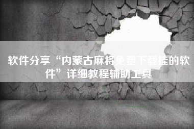 软件分享“内蒙古麻将免费下载挂的软件”详细教程辅助工具