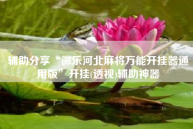 辅助分享“微乐河北麻将万能开挂器通用版”开挂(透视)辅助神器