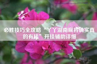 必胜技巧全攻略“丫丫湖南麻将确实真的有挂	”开挂辅助详细