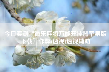 今日实测“微乐麻将万能开挂器苹果版下载”作弊(透视)透视辅助