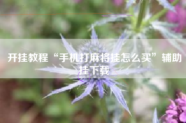 开挂教程“手机打麻将挂怎么买”辅助挂下载