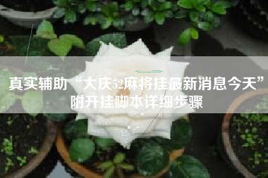 真实辅助“大庆52麻将挂最新消息今天	”附开挂脚本详细步骤