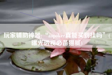 玩家辅助神器:“aapoker真能买到挂吗	”(曝光透视必备猫腻)