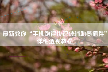 最新教你“手机跑得快识破辅助器插件	”详细透视教程